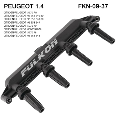 Ignition Coil for Peugeot 206 207 1.4 Engine
